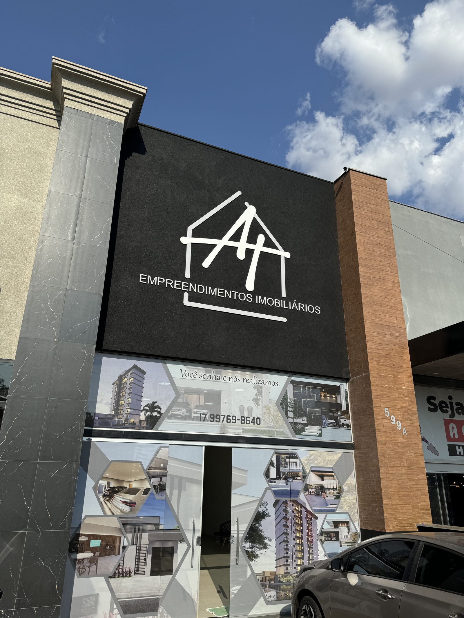 Fachada A.T. Empreendimentos Imobiliários - Olímpia, SP.  - LusterArt - Tintas e Revestimentos | Empresa de Tintas e Revestimentos em Olímpia/SP